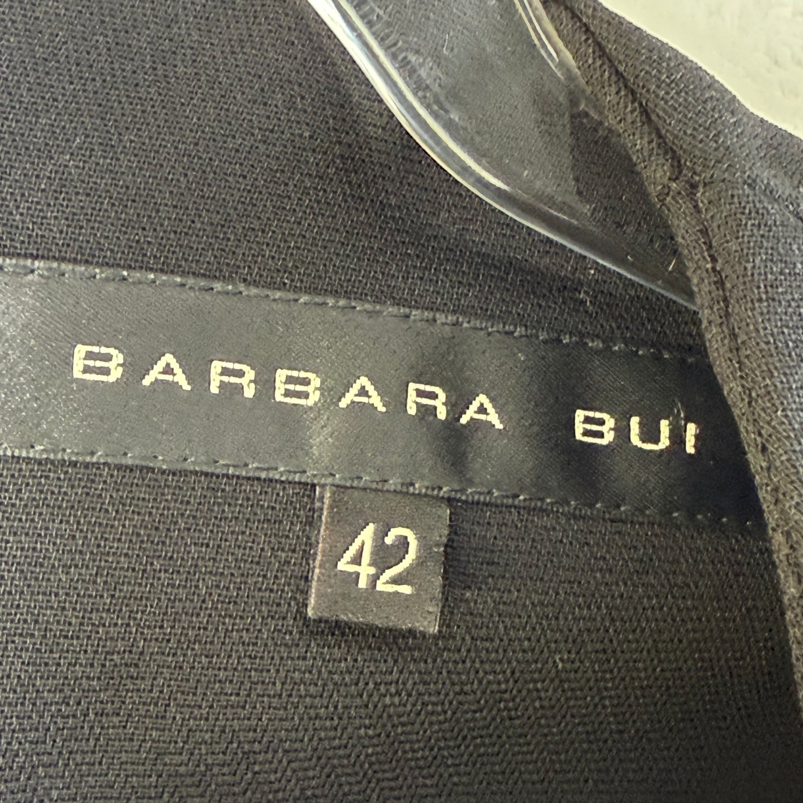 Barbara Bui Black Asymmetrical Lamb Leather Panel Sheath Dress It 42 Us 6